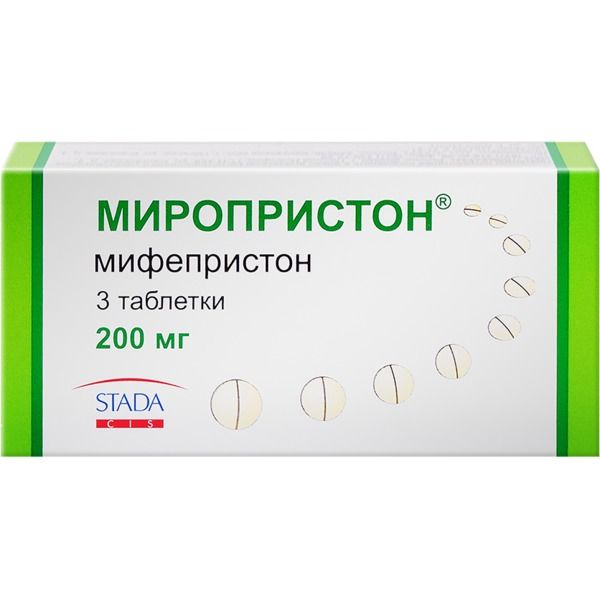 Миропристон таблеткалар 200 мг № 3