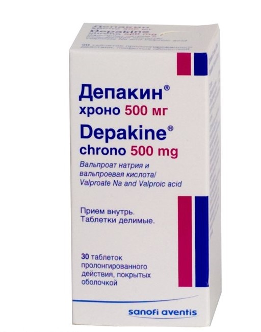 Депакин хроно таблеткалар 500 мг № 30