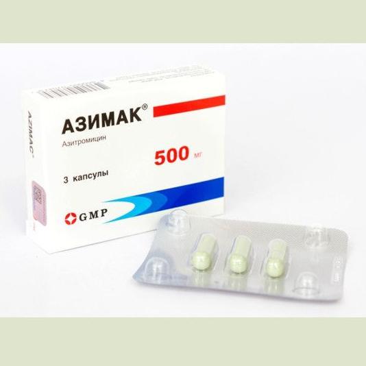 Азимак капсулалар 500 мг № 3