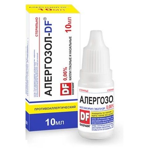 Алергозол-DF капли глазные/назальные 0,06% 10 мл