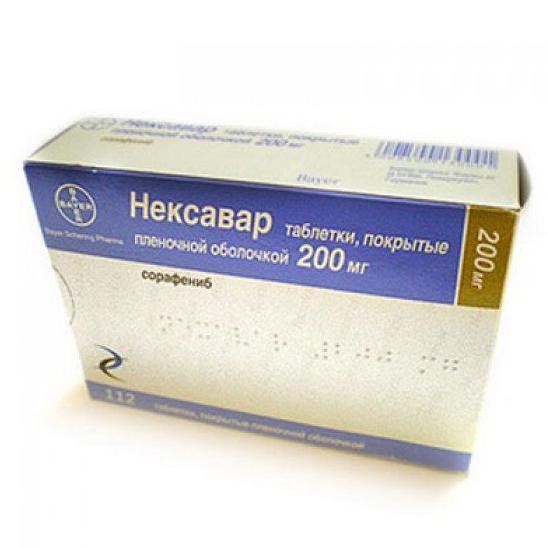 Нексавар таблетки 200 мг № 112 в Нур-Султане | Цена, инструкция, аналоги