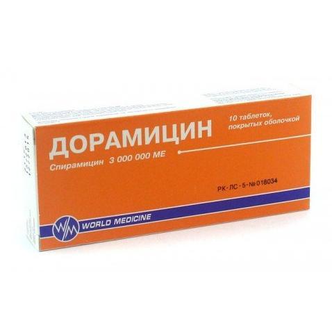 Дорамицин таблетки 3 млн.МЕ № 10