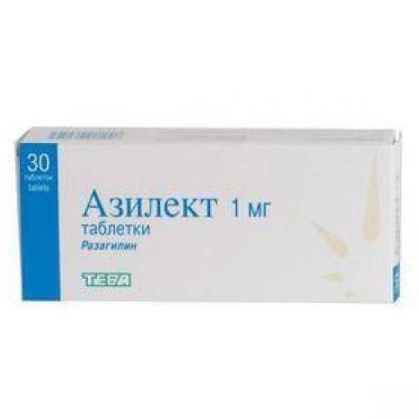 Азилект таблеткалар 1 мг № 30