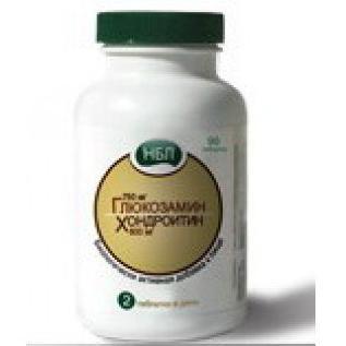 НБЛ глюкозамин және хондроитинмен таблеткалар 750 мг/600 мг № 90