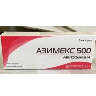 Азимекс капсулалар 500 мг № 3
