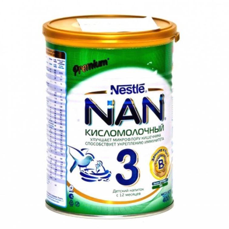 Молочная смесь Нан-3 кисломолочный 400 гр