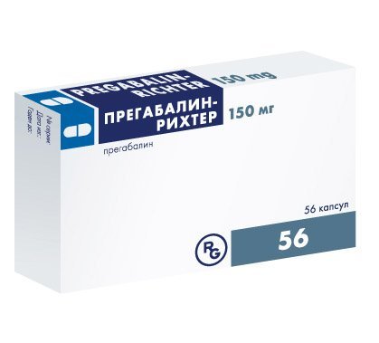 Прегабалин-Рихтер капсулалар 150 мг № 56