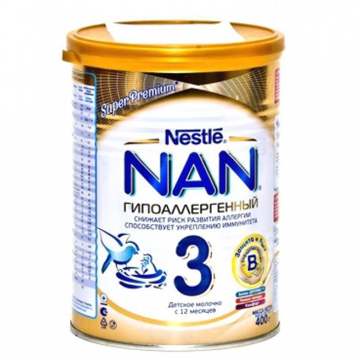 Молочная смесь Нан-3 гипоаллергенный 400 гр