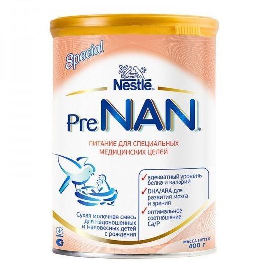 Молочная смесь Нан-Пре с нуклеотидами для недоношенных и маловесных детей 400 гр