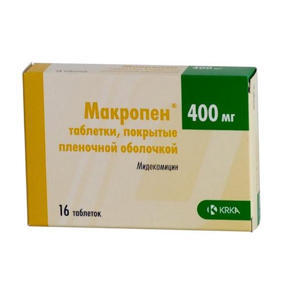Макропен таблетки 400 мг № 16