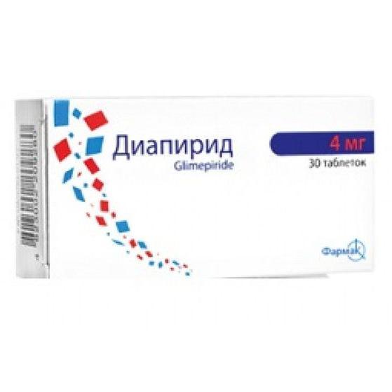Диапирид таблеткалар 4 мг № 30