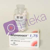 Манинил таблетки 5 мг № 120