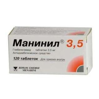 Манинил таблетки 3,5 мг № 120