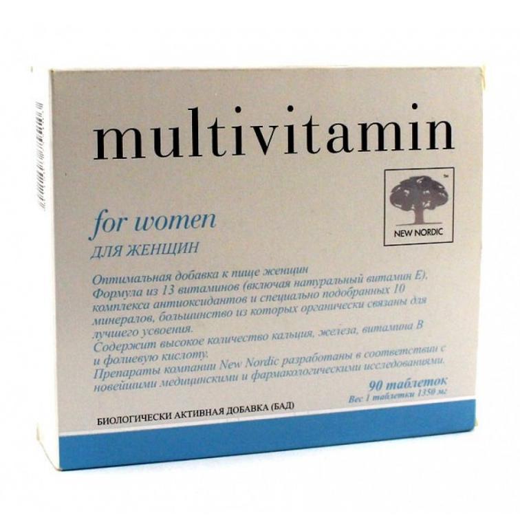 New Nordic Мультивитамины для женщин For Women таблетки 1350 мг № 90