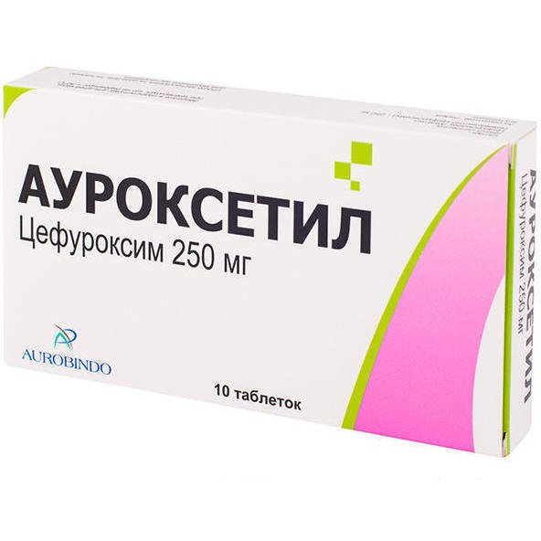 Ауроксетил таблеткалар 250 мг № 10