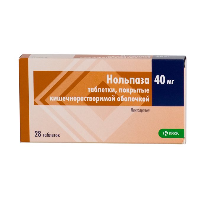 Нольпаза таблетки 40 мг № 28