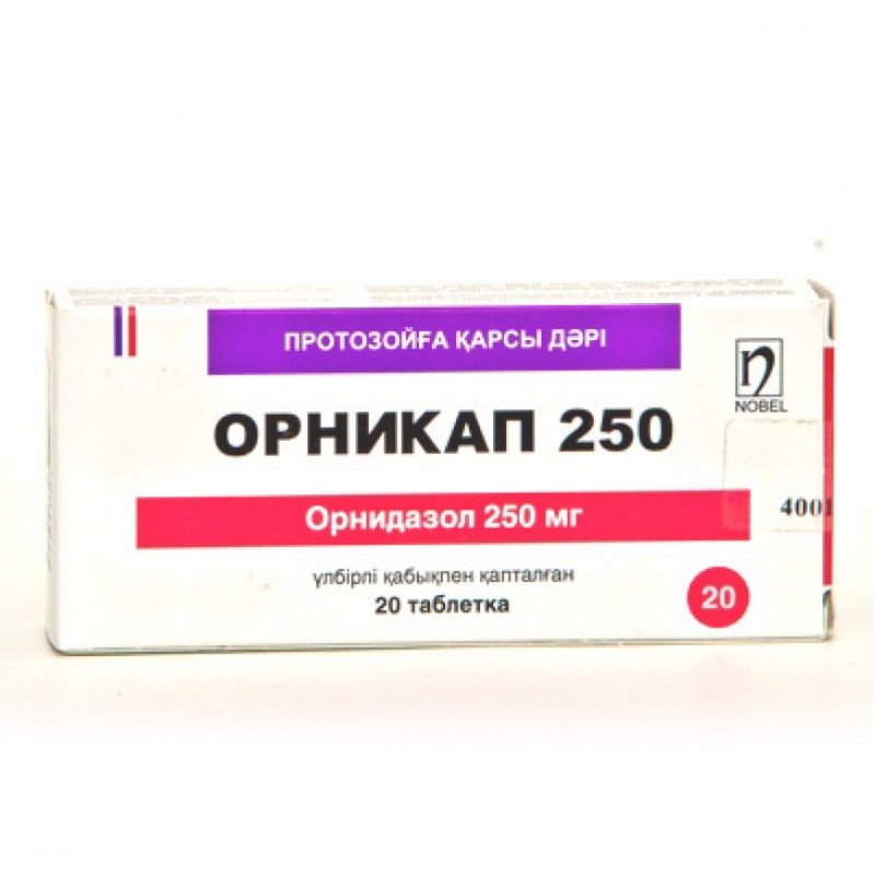 Орникап таблеткалар 250 мг № 20