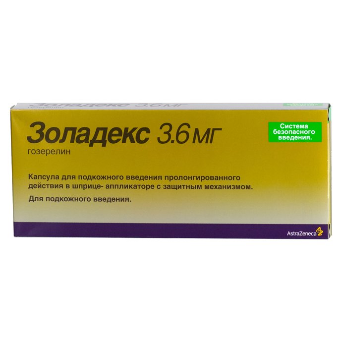 Золадекс готовый шприц депо-капсула для подкожного введения 3,6 мг № 1