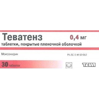 Моксонидин-Тева таблеткалар 0,4 мг № 30