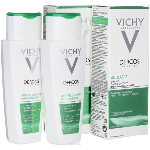 Виши(Vichy) Dercos Technique шампунь против перхоти для нормальных и жирных волос 200 мл