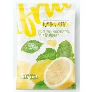 Активфрут карамель тәттілері лимон және жалбыз  17 гр