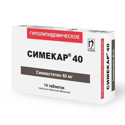 Симекар таблеткалар 40 мг № 28