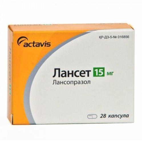 Лансопразол-Тева капсулалар 15 мг № 28