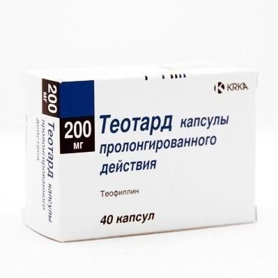 Теотард капсулы 200 мг № 40