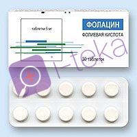 Фолацин таблеткалар 5 мг № 30