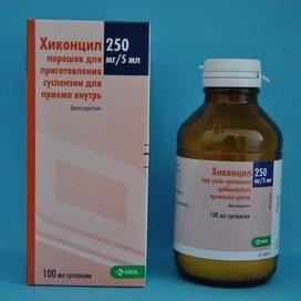 Хиконцил порошок для суспензии 250 мг/5 мл 100 мл