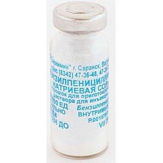 Бензилпенициллина натриевая соль порошок для инъекций 1 млн.ЕД № 1