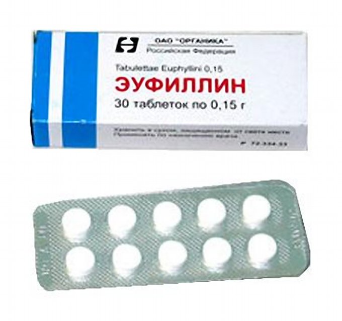 Эуфиллин таблетки 150 мг № 10