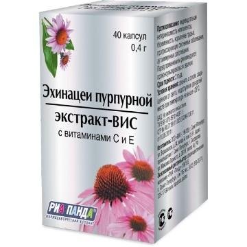 Эхинацея пурпурная экстракт-Вис с витаминами С и Е капсулы 0,4 гр № 40