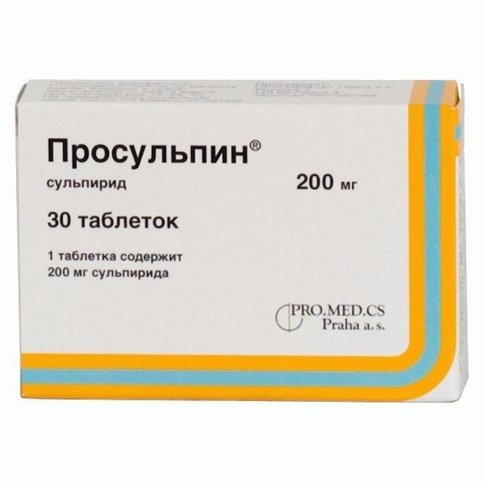 Просульпин таблеткалар 200 мг № 30