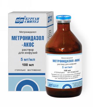 Метронидазол раствор для инфузий 0,5% 100 мл
