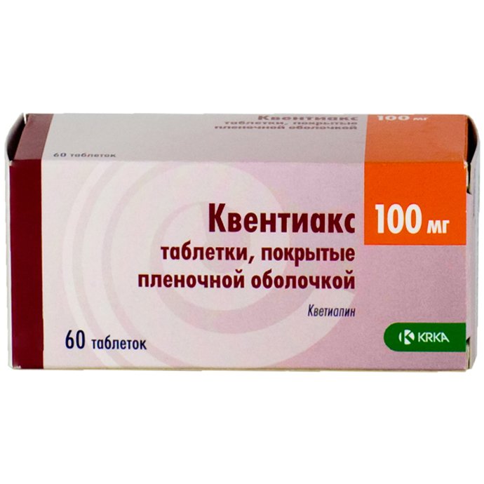 Квентиакс таблеткалар 100 мг № 60