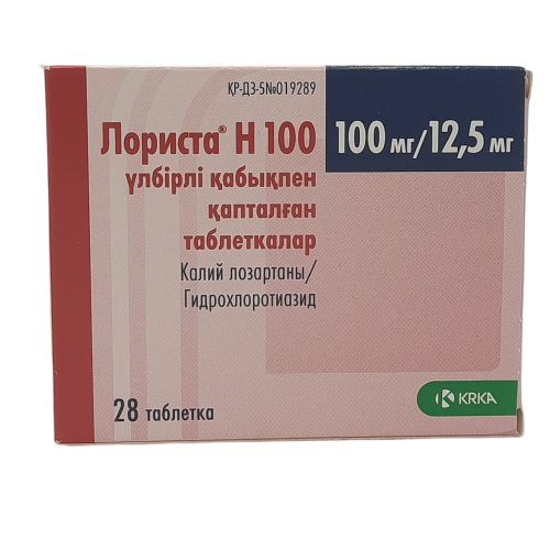 Лориста Н таблеткалар 100 мг/12,5 мг № 28