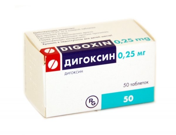 Дигоксин таблеткалар 0,25 мг № 50