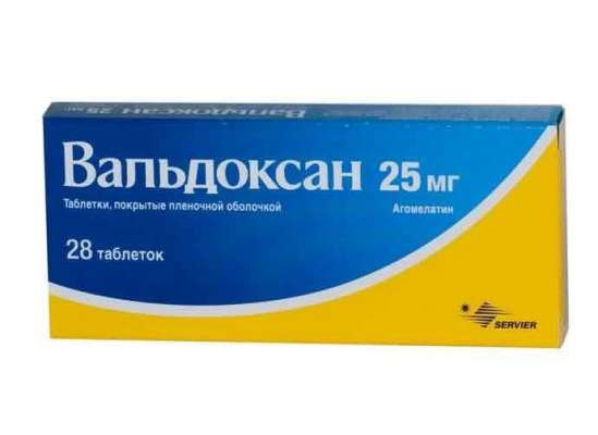 Вальдоксан таблеткалар 25 мг № 28