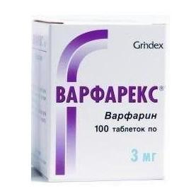 Варфарекс таблеткалар 3 мг № 30