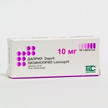 Даприл таблеткалар 10 мг № 30