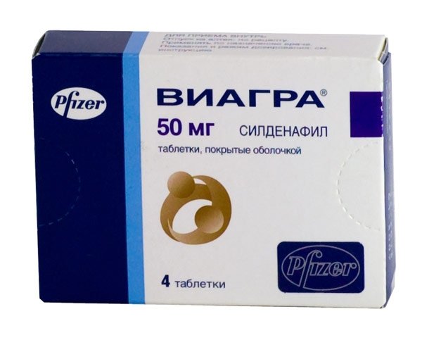 Виагра таблеткалар 50 мг № 4