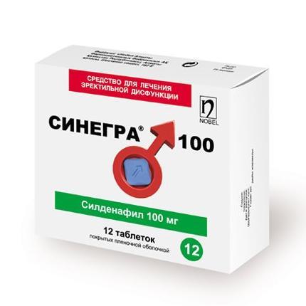 Синегра таблетки 25 мг № 12