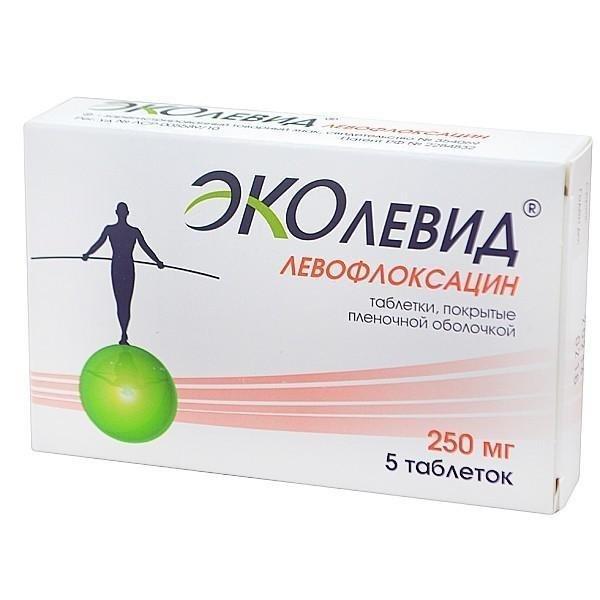Эколевид таблеткалар 250 мг № 5