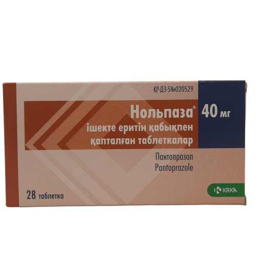 Нольпаза таблеткалар 40 мг № 28